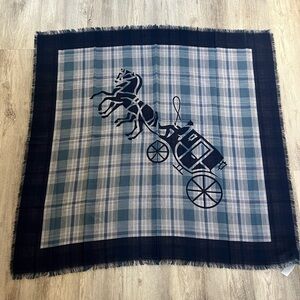 NWOT Coach Horse & Carriage print oversized scarf